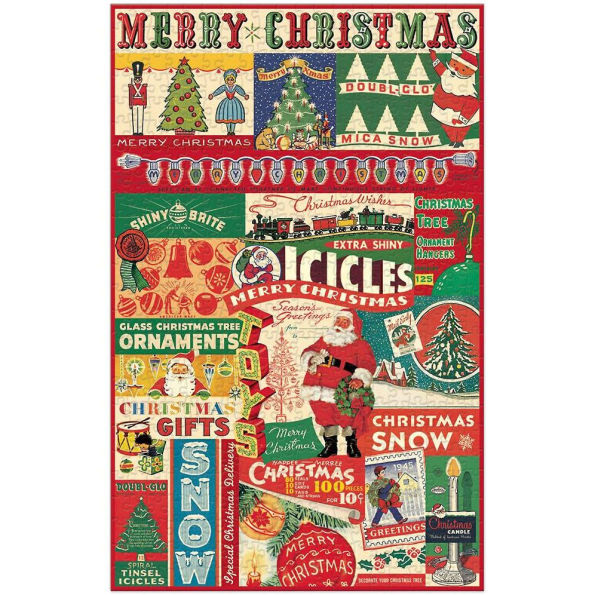 Cavallini Papers & Co.- Vintage Christmas Puzzle 500 Piece Puzzle