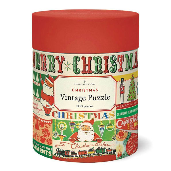 Cavallini Papers & Co.- Vintage Christmas Puzzle 500 Piece Puzzle