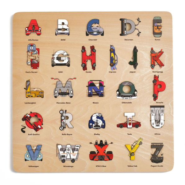 Alphabet Legends- Car Legends Wooden Alphabet