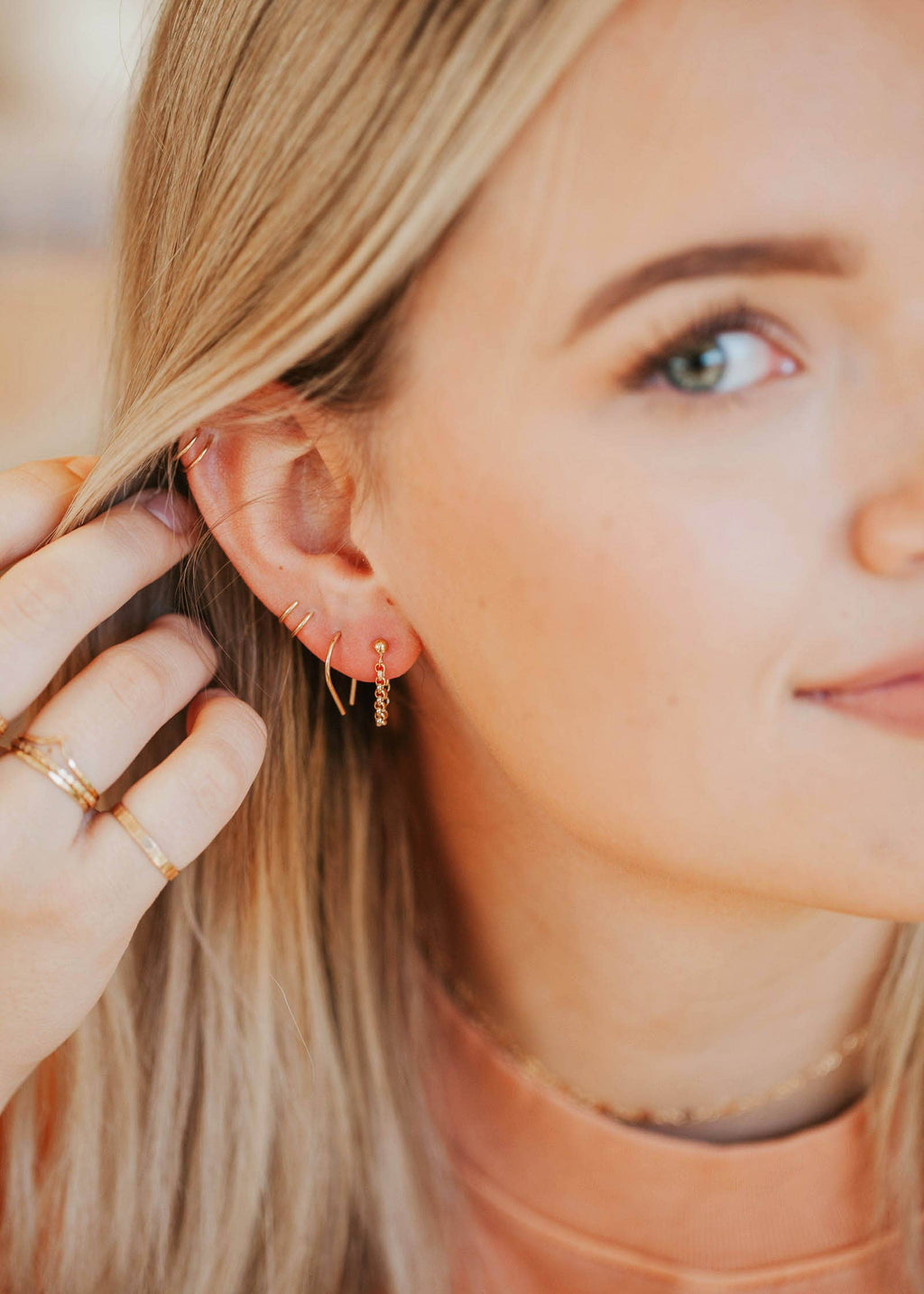 Hello Adorn- Tiny Horseshoe Earrings | 14kt Gold Fill + Sterling Silver
