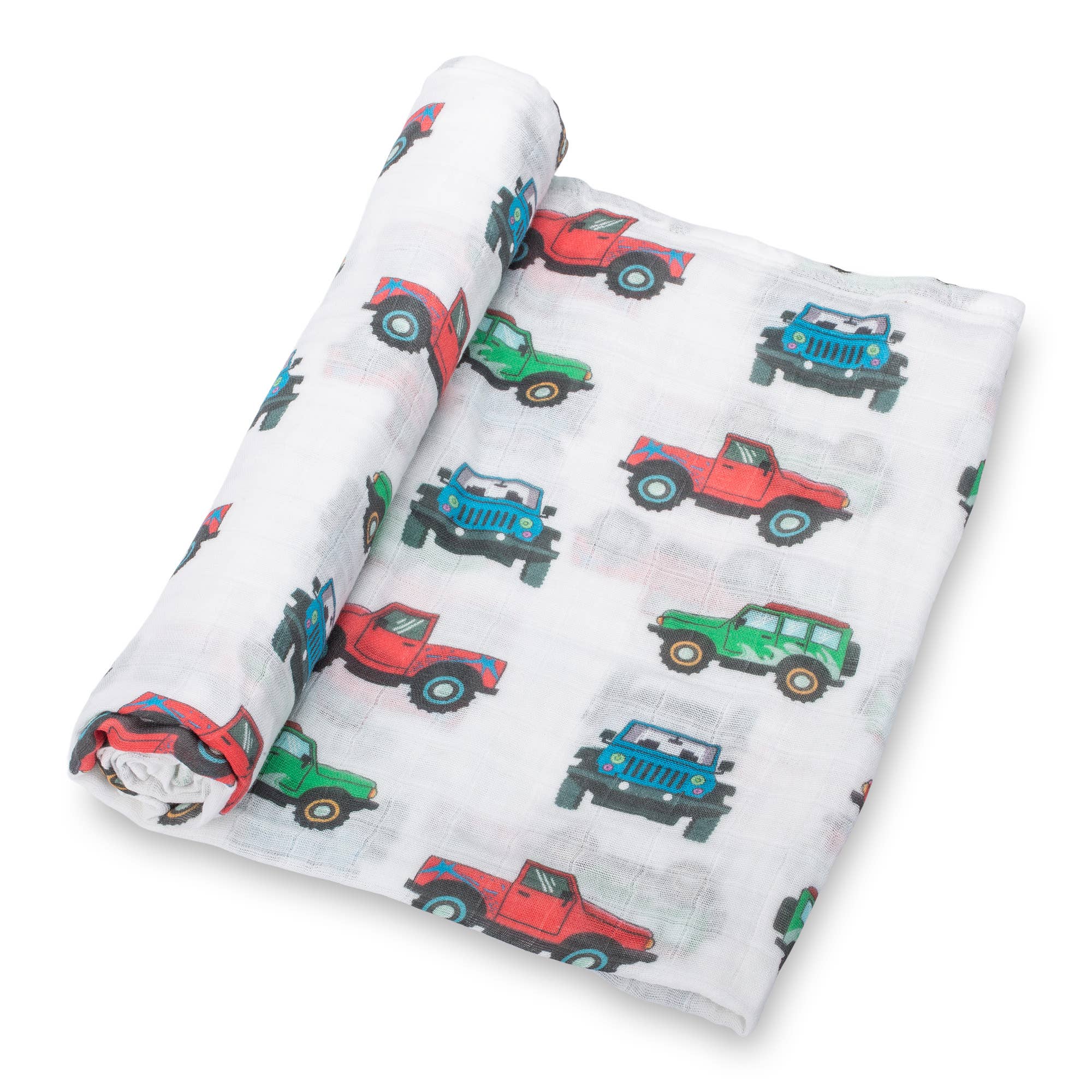 LollyBanks- Vroom Vroom Zoom Baby Muslin Swaddle Blanket
