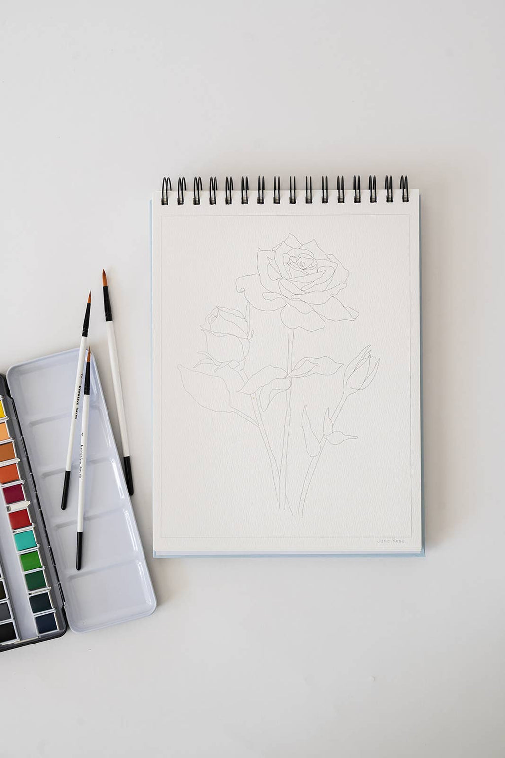 Bailey Rae Studio- Floral Watercoloring Book - Outlines with Video Tutorials