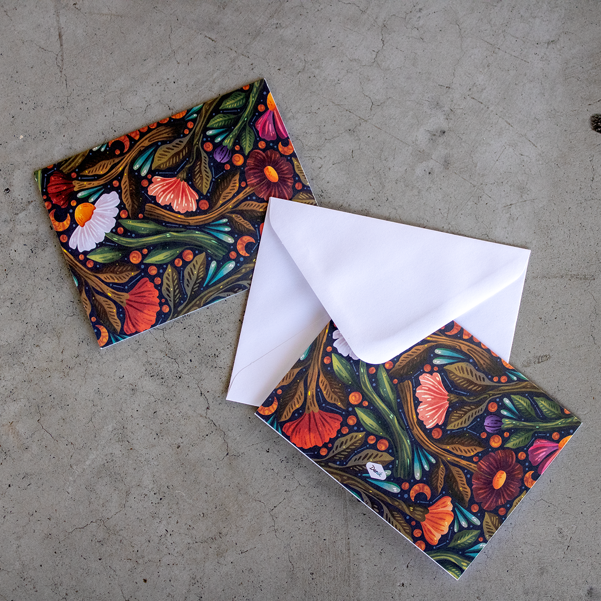 Denik- Nightsky Floral Notecards