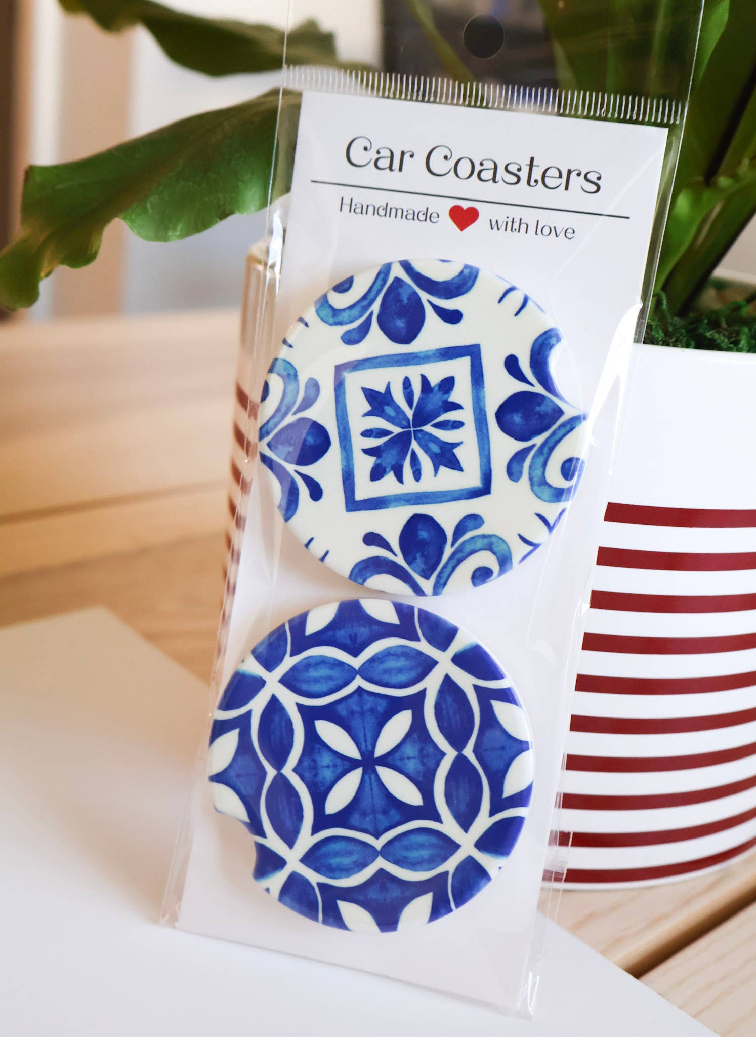 Gaec Studio- Mexican Tile Style - Car Coasters Set of 2