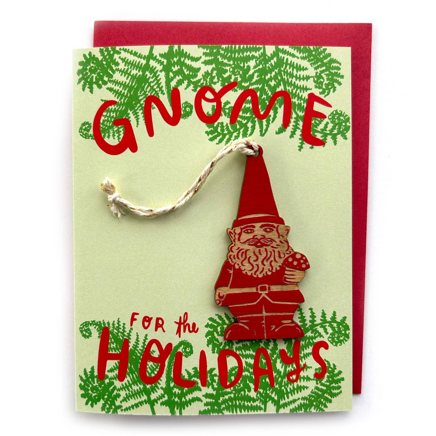 SnowMade- Gnome for the Holidays - Gnome Ornament w/ Card
