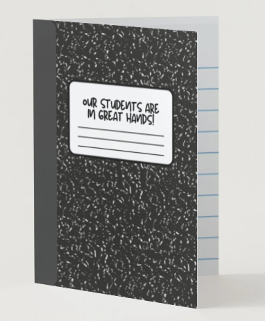 Chika Paper Studio- Greeting Card: Composition Notebook Card