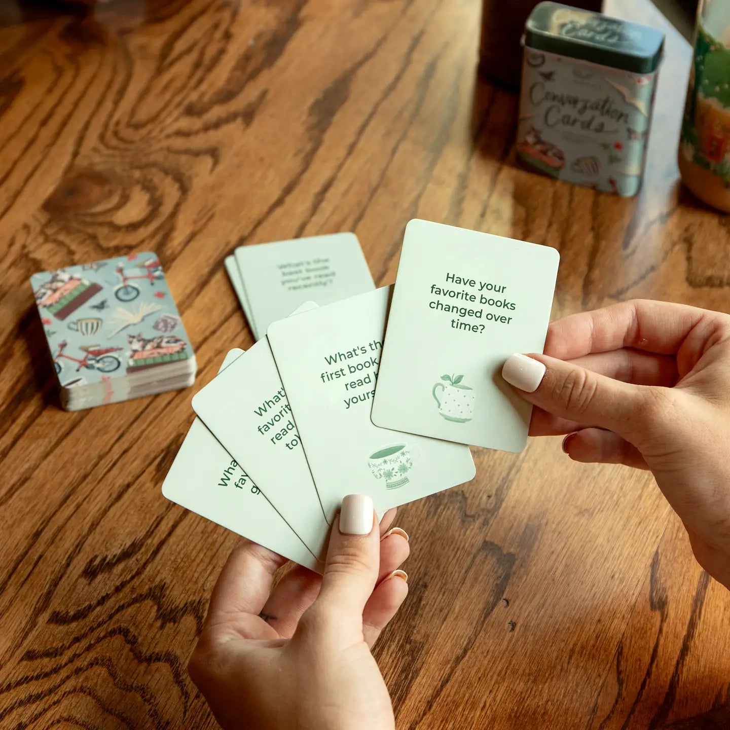 1canoe2- Bookish Conversation Starters - Deck of Cards + Storage Tin