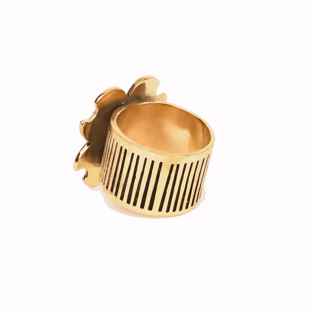 Handker- Amy Brass Bandana Slide Ring