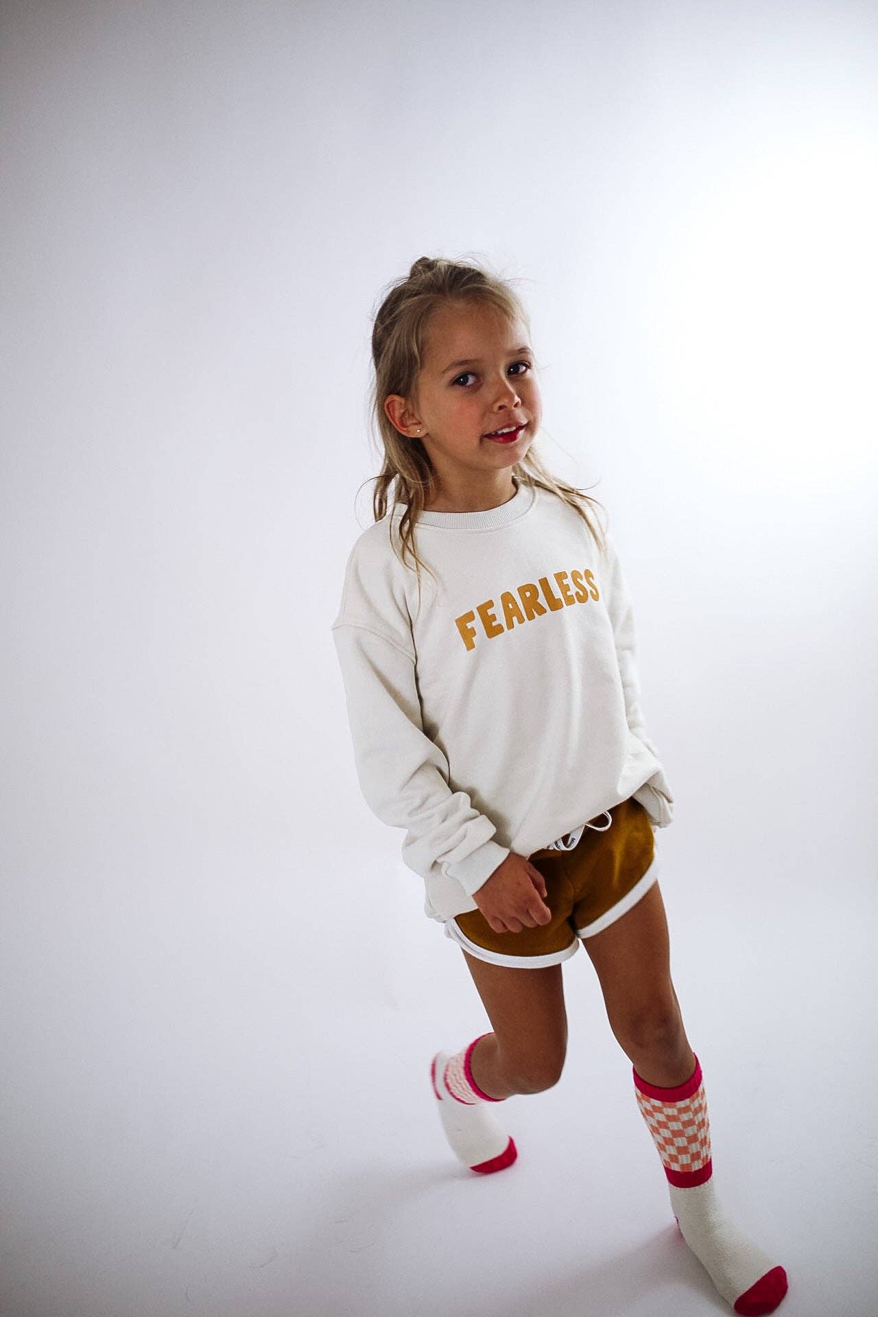 Minimalist Folk Co.- FEARLESS pullover | in mustard |oversized drop shoulder | KIDS