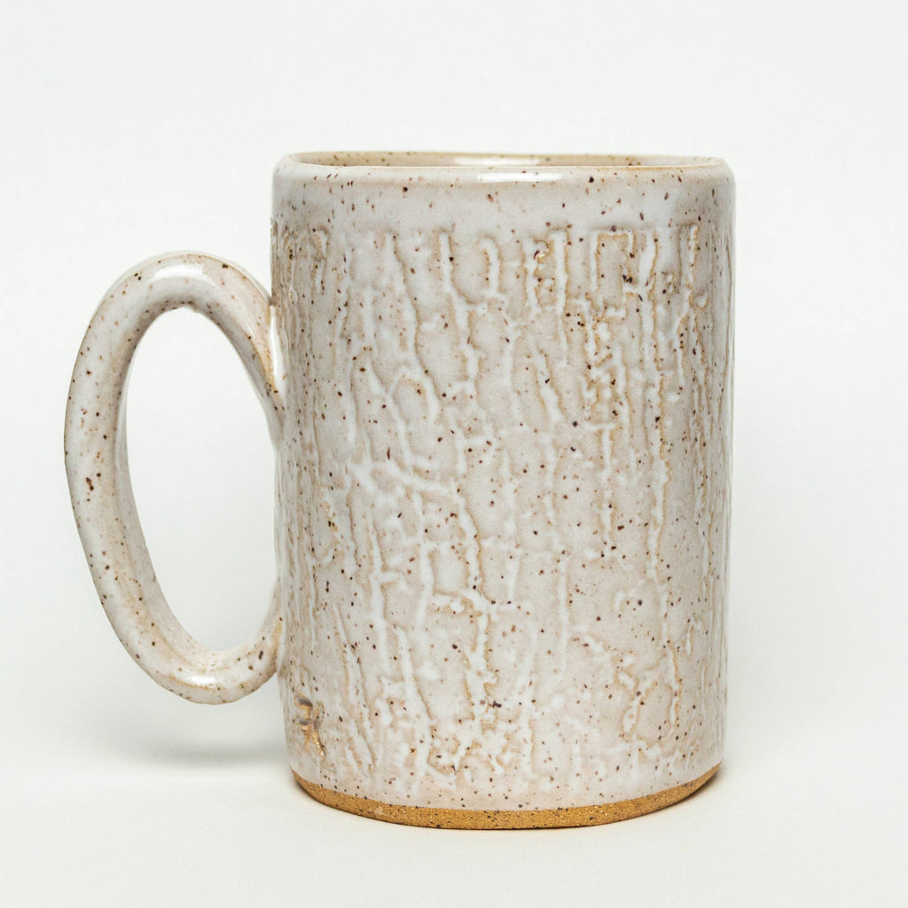 White Squirrel Clayworks- Sasquatch / Bigfoot Handmade in Ohio Ceramic White 14oz Mug
