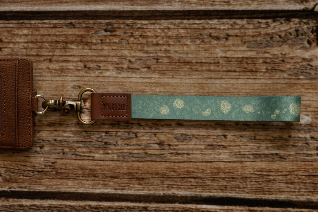 Wildtree- Vine Wristlet Keychain Lanyard- Floral Printed Design