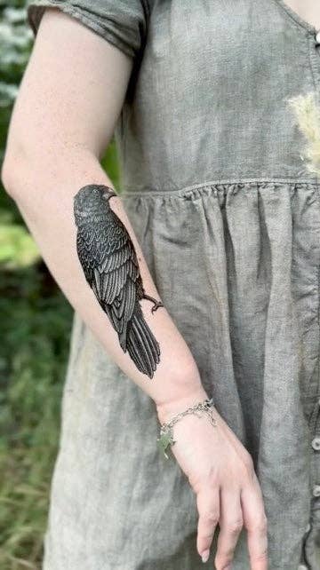 NatureTats- Raven Temporary Tattoo