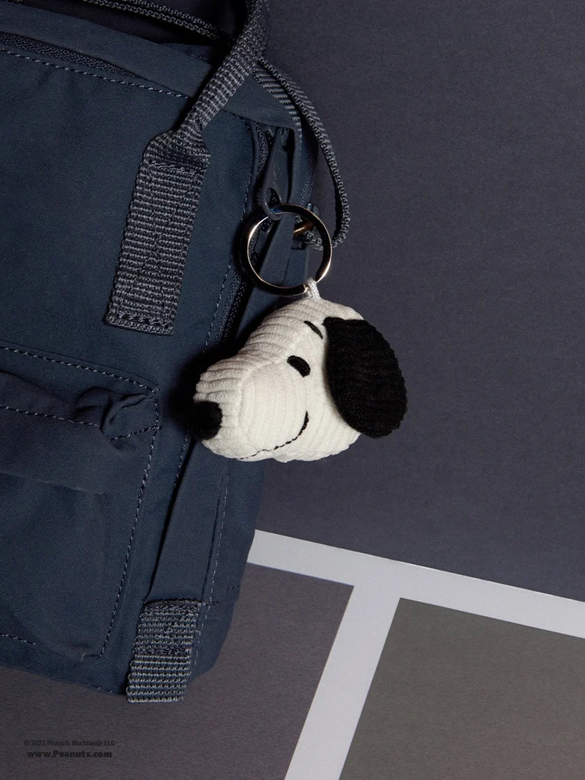 Bon Ton Toys- Snoopy Head Corduroy Cream Keychain