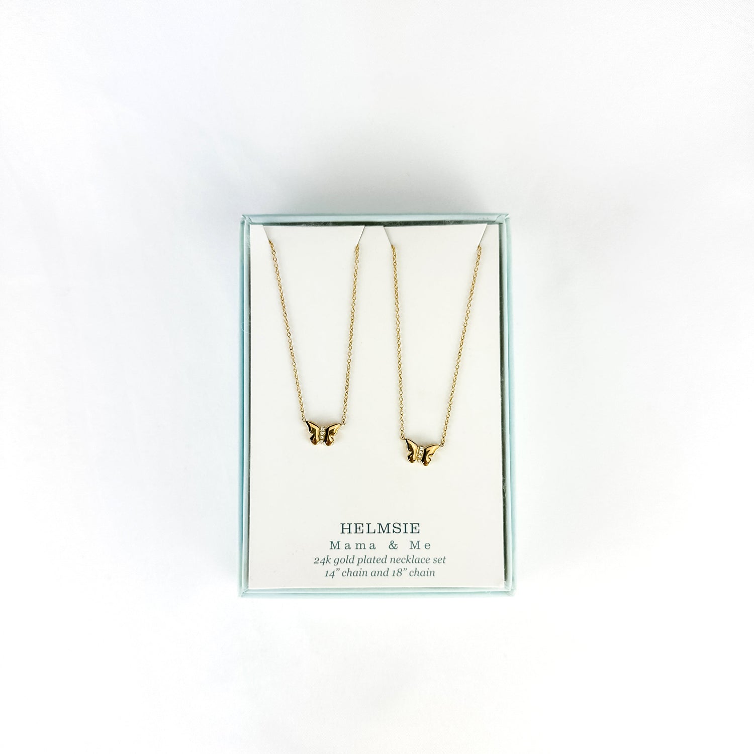 Helmsie- Mama & Me Butterfly Necklace Set
