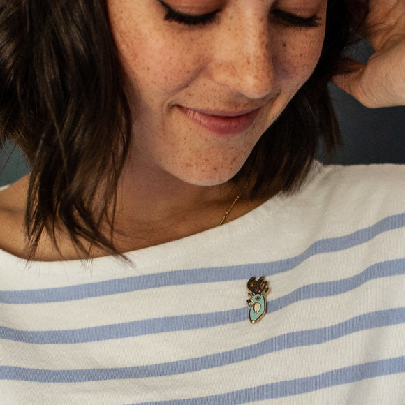 Helmsie- Deer Enamel Pin