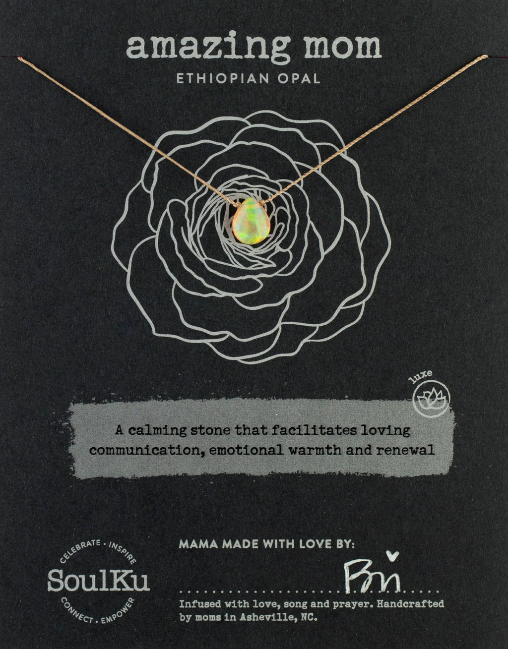 SoulKu- Ethiopian Opal Luxe Cocktail Necklace for Amazing Mom