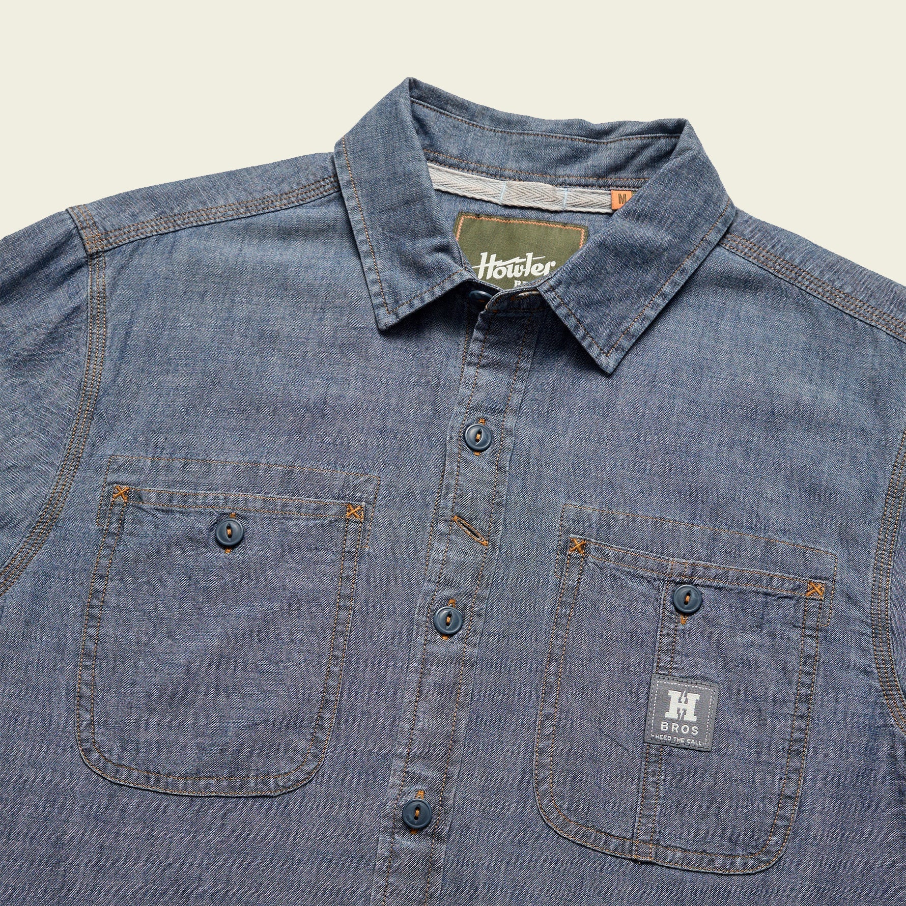 Howler Bros- Tallier Work Shirt Washed Blue Chambray