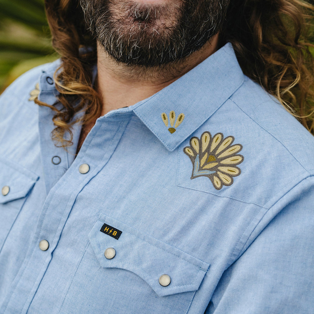 Howler Bros- Crosscut Deluxe Longsleeve : Fanned Flora