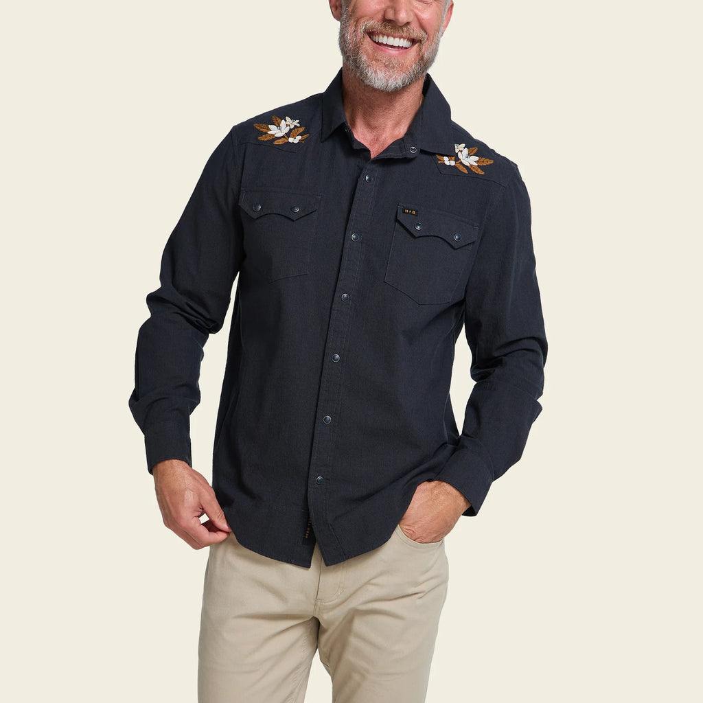 Howler Bros- Crosscut Deluxe Longsleeve: Orange Blossoms