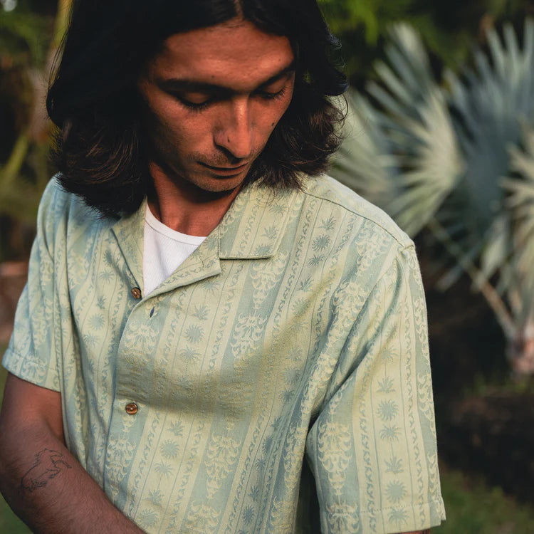 Roark- Gonzo Short Sleeve Woven Dusty Green