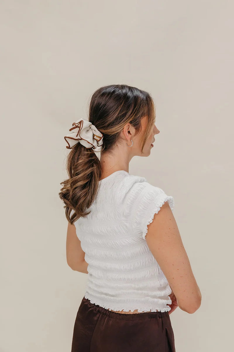 KAXI- Beige Mom Corset Scrunchie