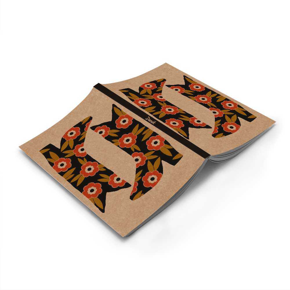 Denik- Bloomin Boots Kraft Layflat Notebook