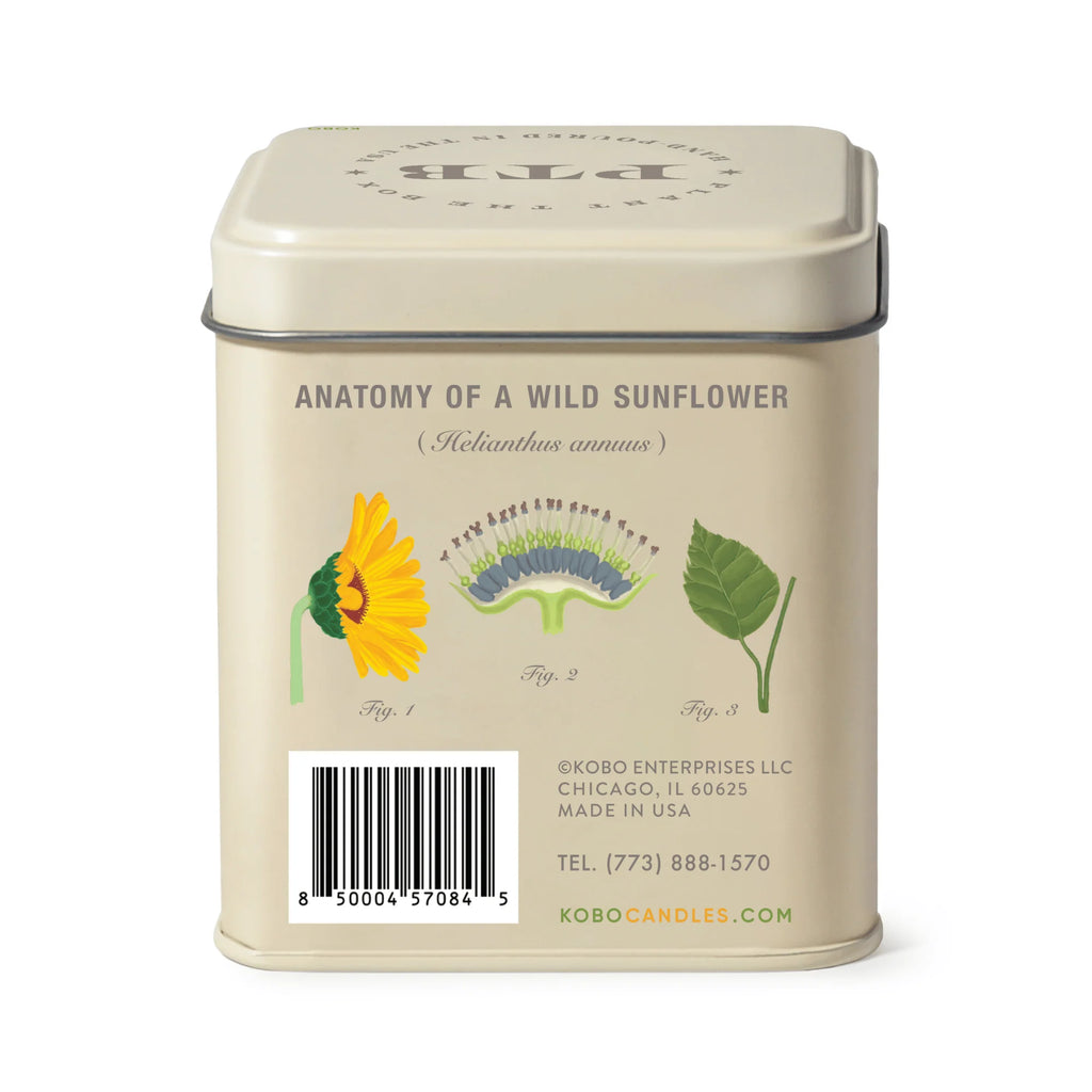 KOBO Candles- Sweet Sunflower Plant The Box Tin Candle