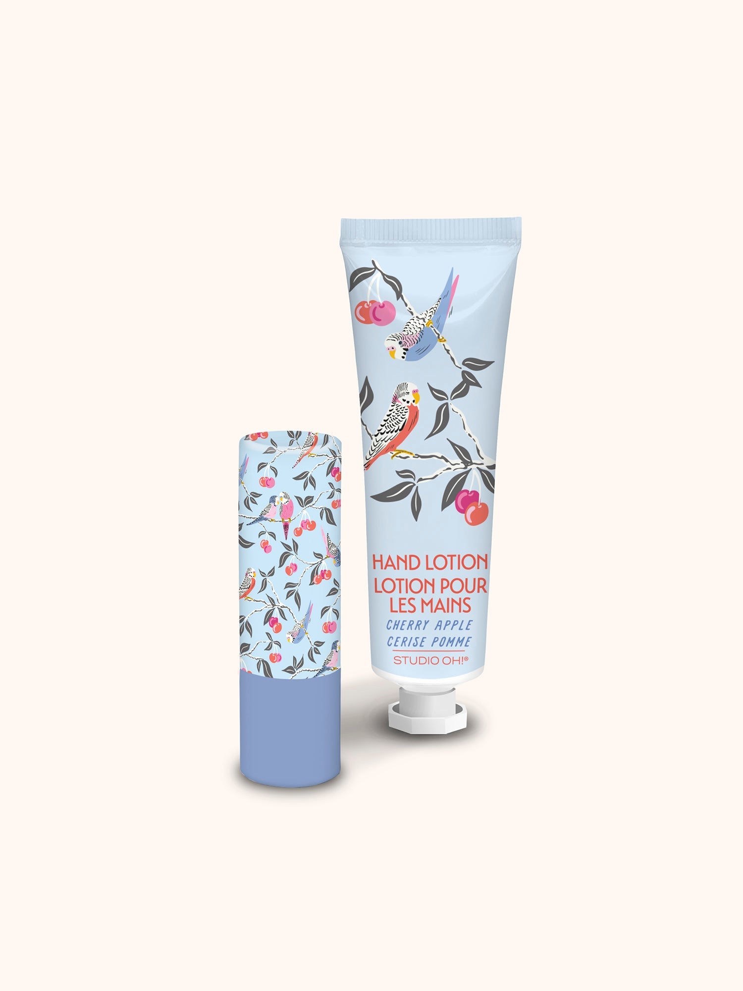 Studio Oh!- Birds in the Cherry Tree Lip Balm & Hand Lotion Set