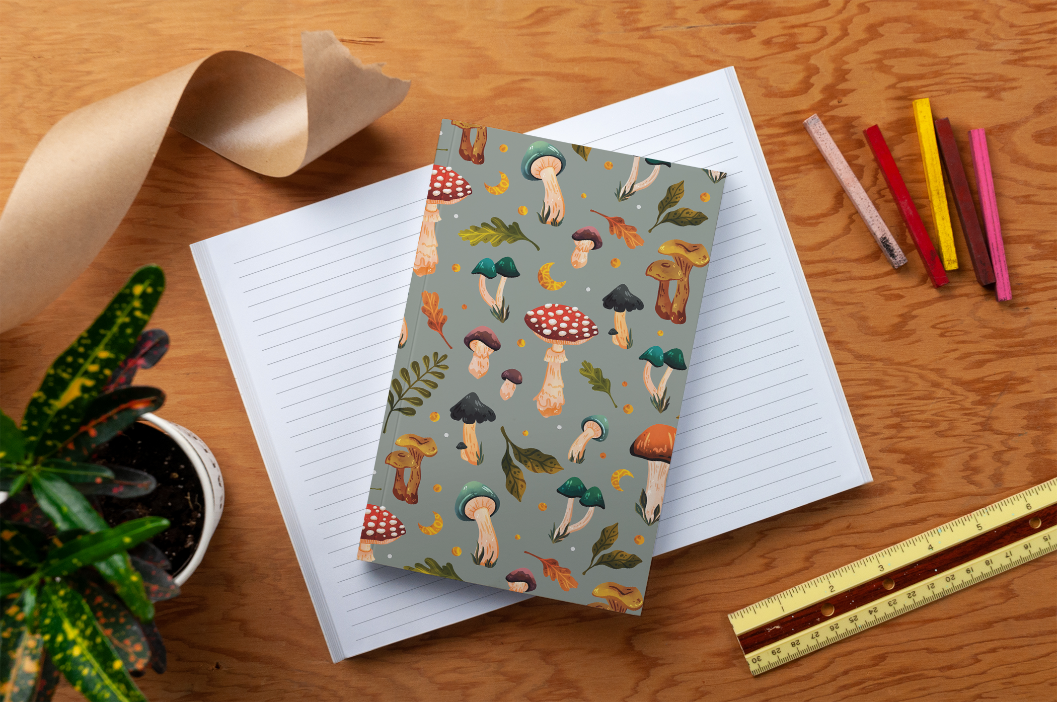 Denik- Mushroom Garden Classic Layflat Journal Notebook