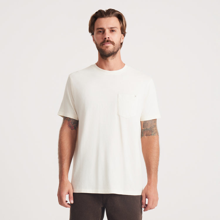 Roark- Made To Fade Short Sleeve Tee in Off White
