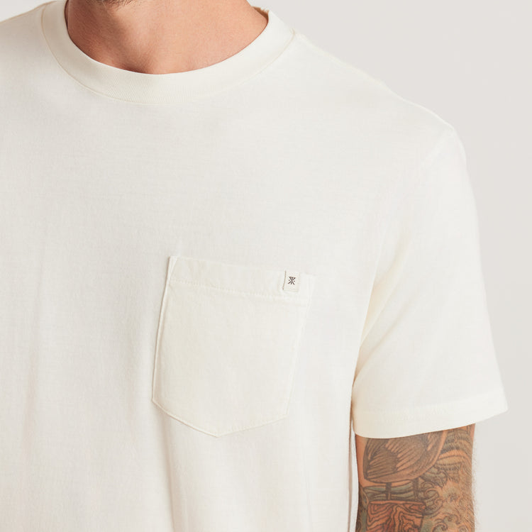 Roark- Made To Fade Short Sleeve Tee in Off White