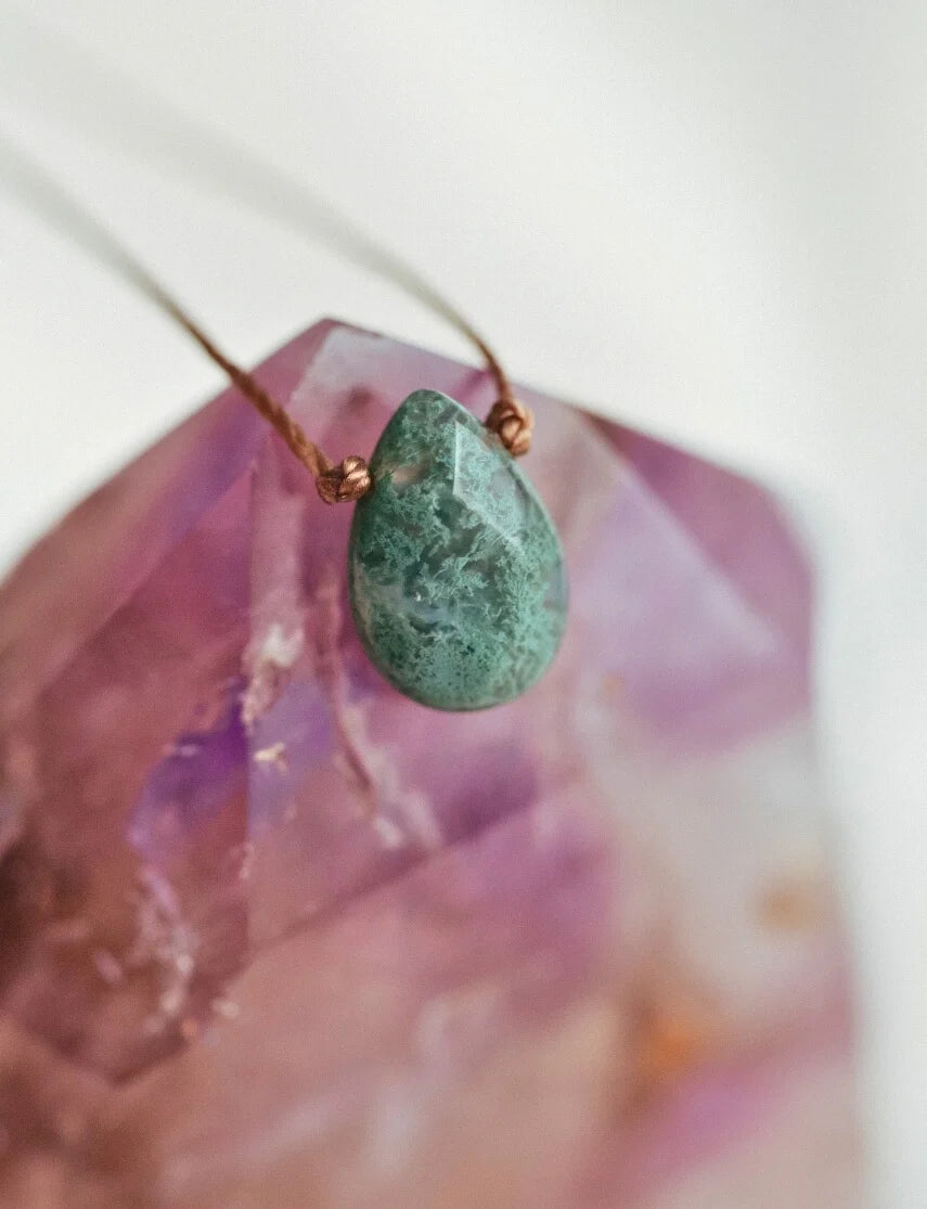 SoulKu- Moss Agate Soul-Full of Light Necklace for Flourish