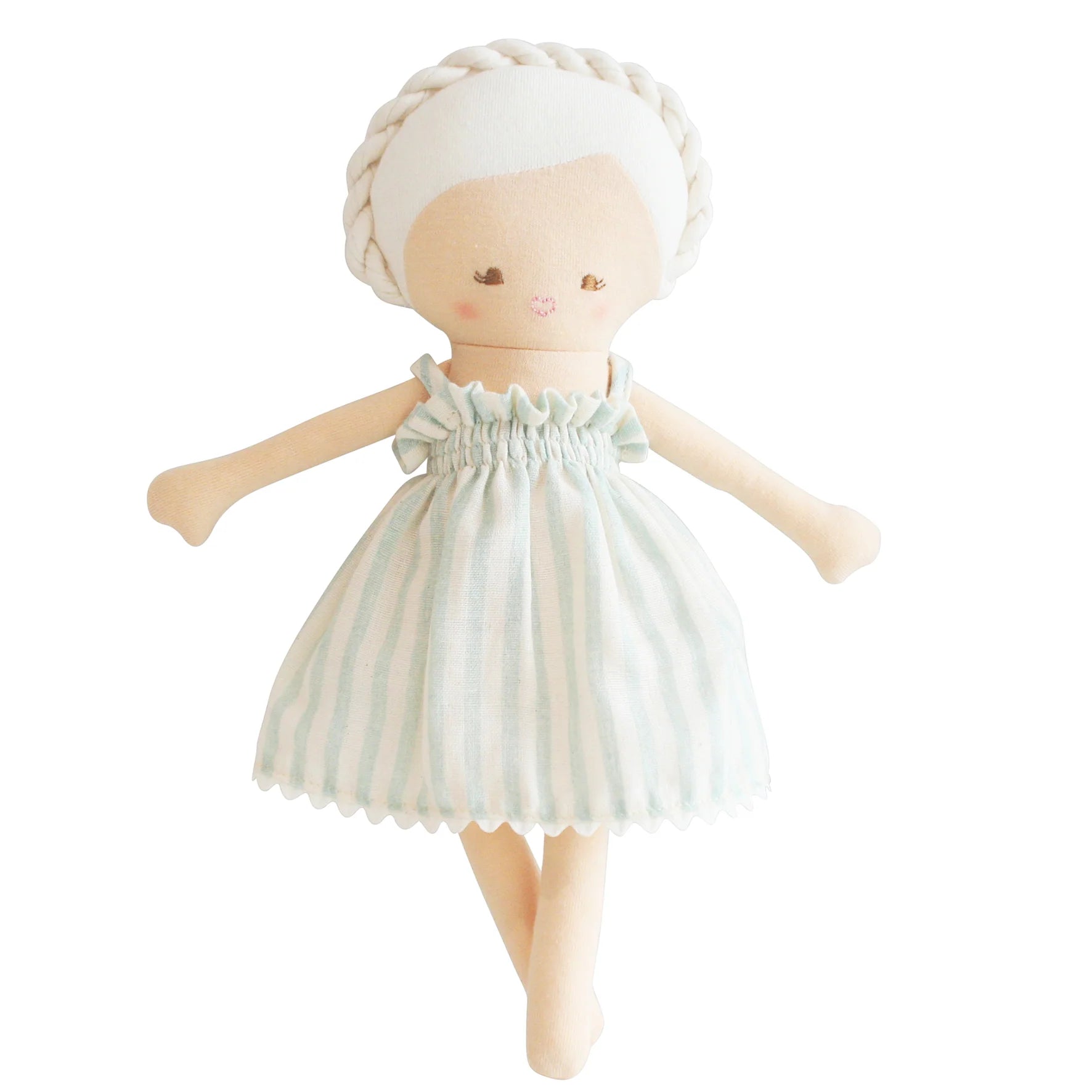 Alimrose- Baby Daisy Doll Sage Stripe
