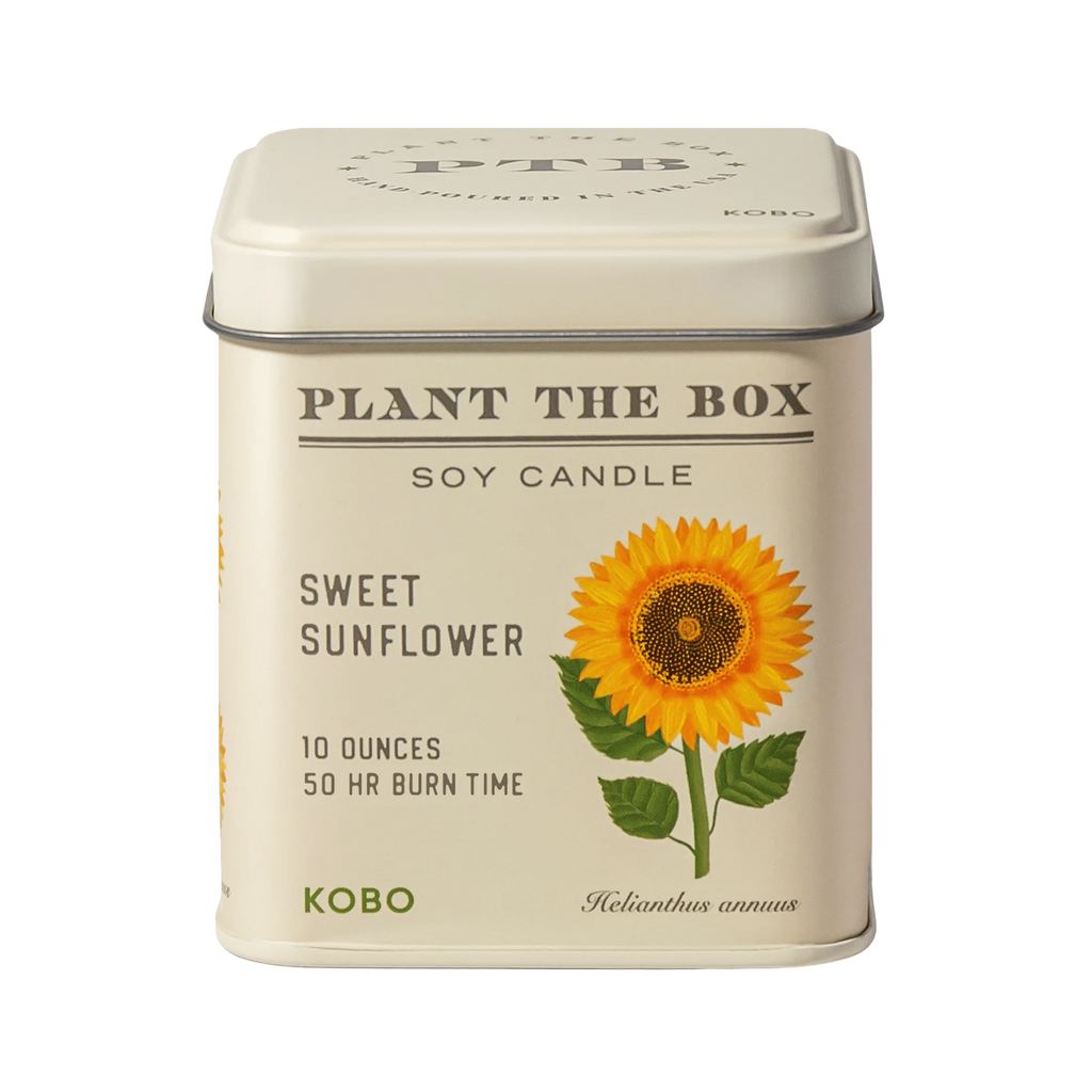 KOBO Candles- Sweet Sunflower Plant The Box Tin Candle