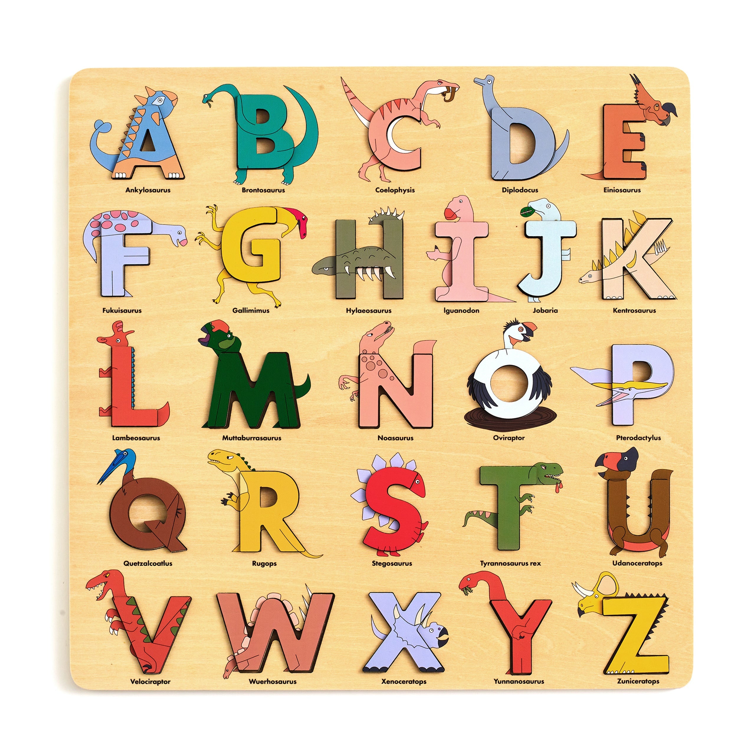 Alphabet Legends- Dino Wooden Alphabet Puzzle