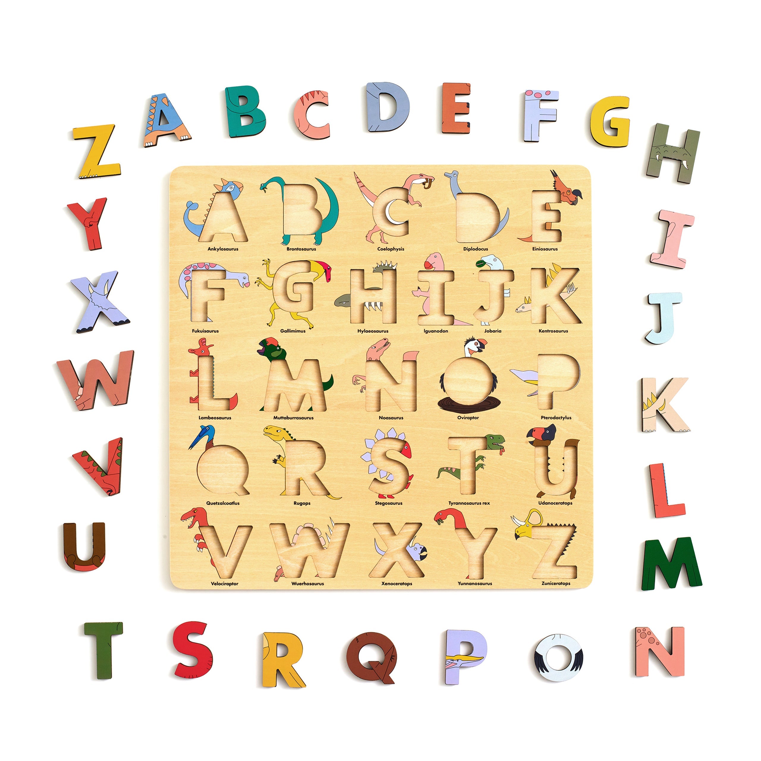 Alphabet Legends- Dino Wooden Alphabet Puzzle