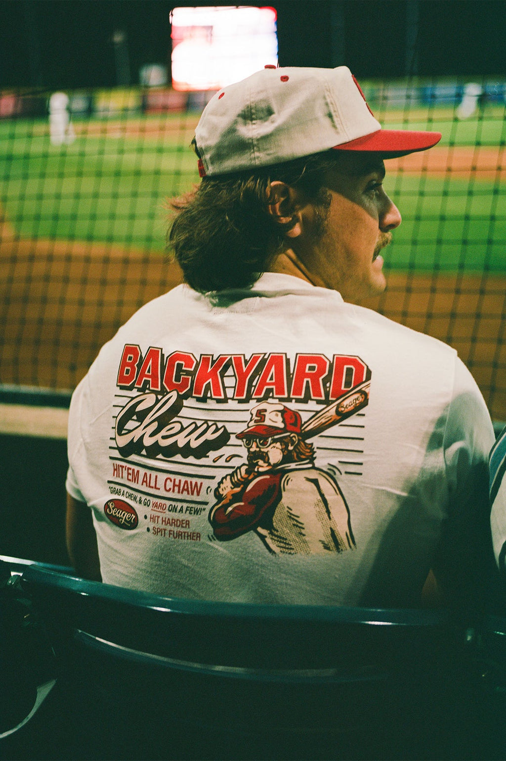 Seager- Backyard Chew Tee in Vintage White