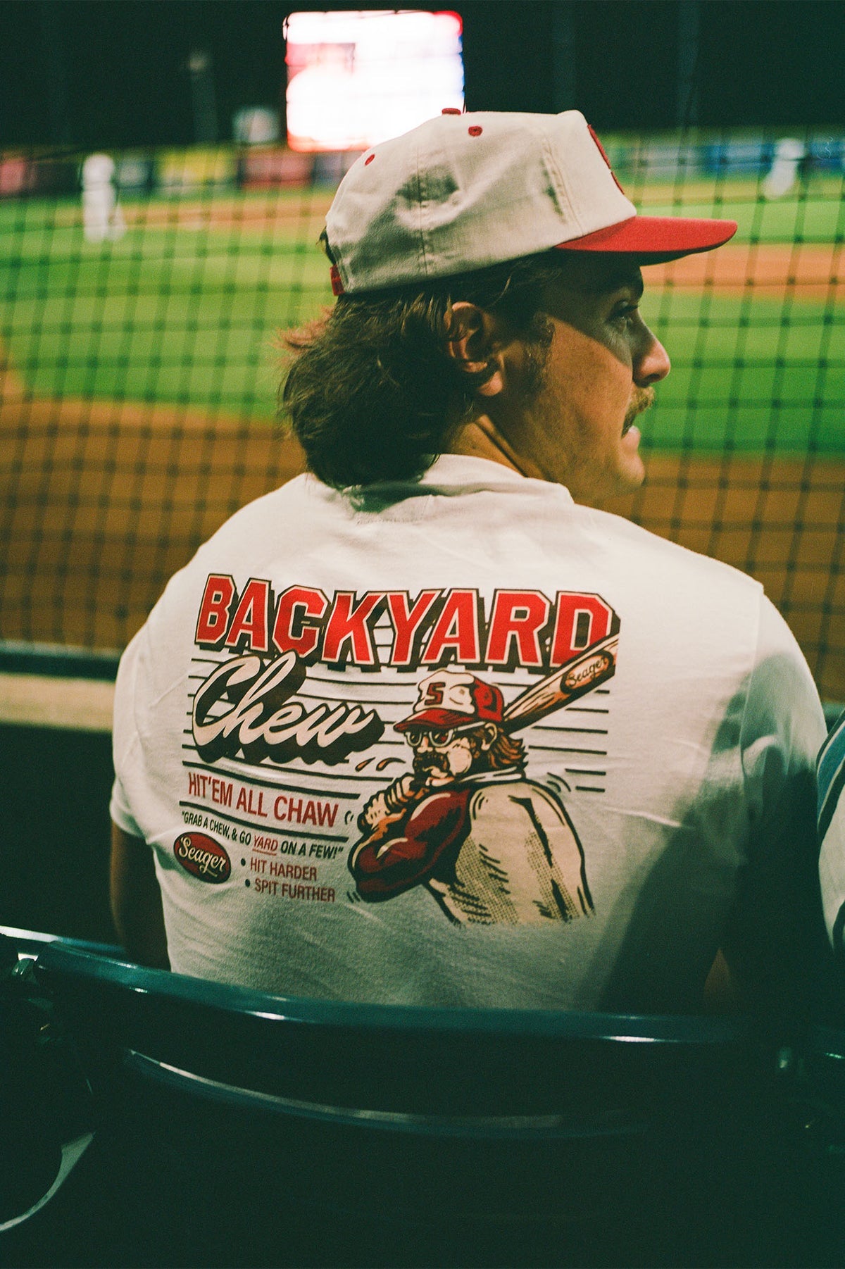Seager- Backyard Chew Tee in Vintage White