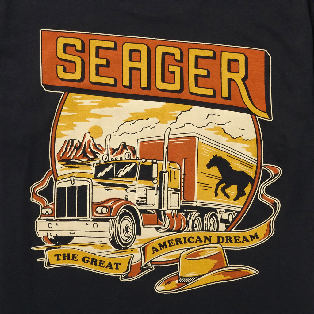 Seager- Trucking Tee Black-Black