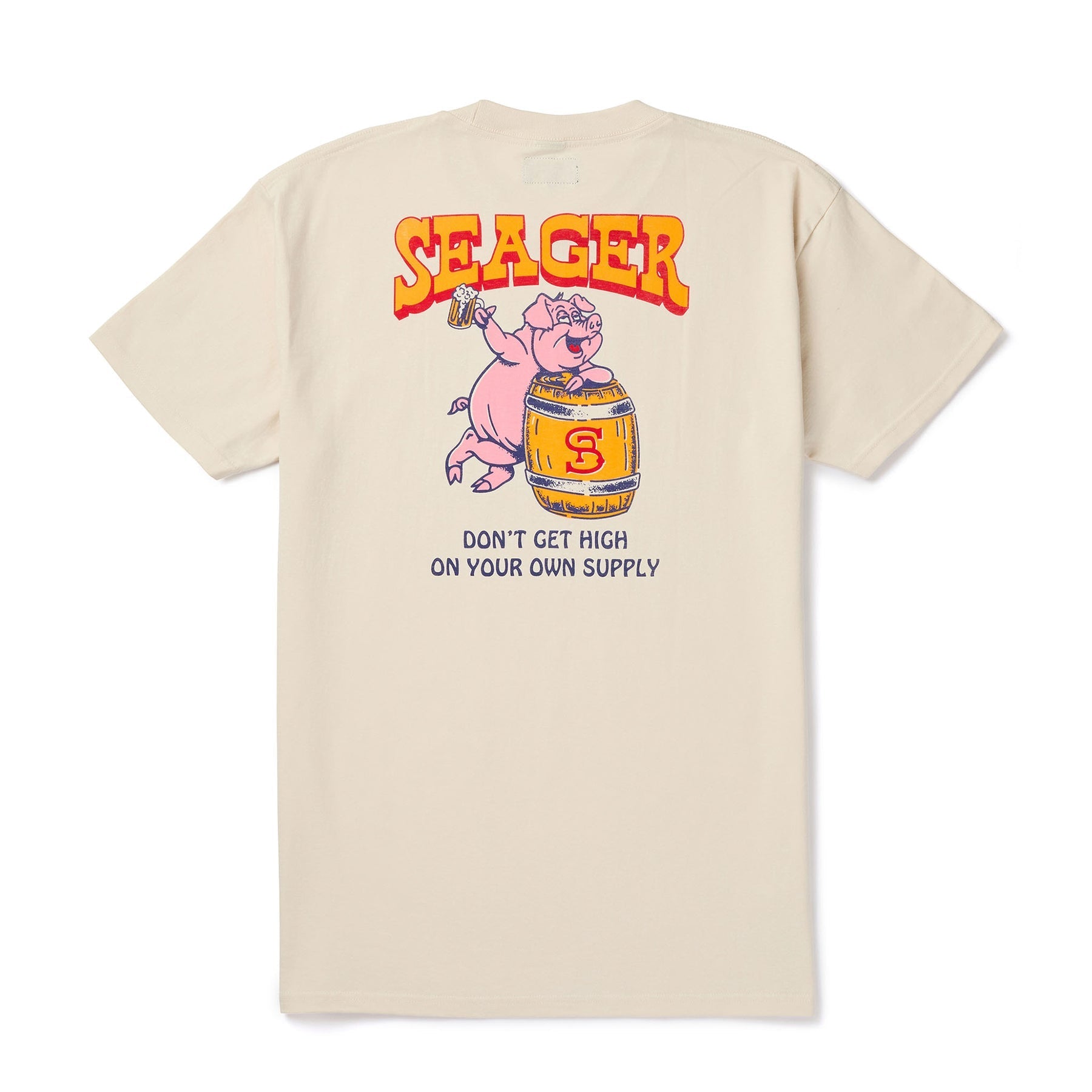 Seager- Hog High Tee Vintage White Tee