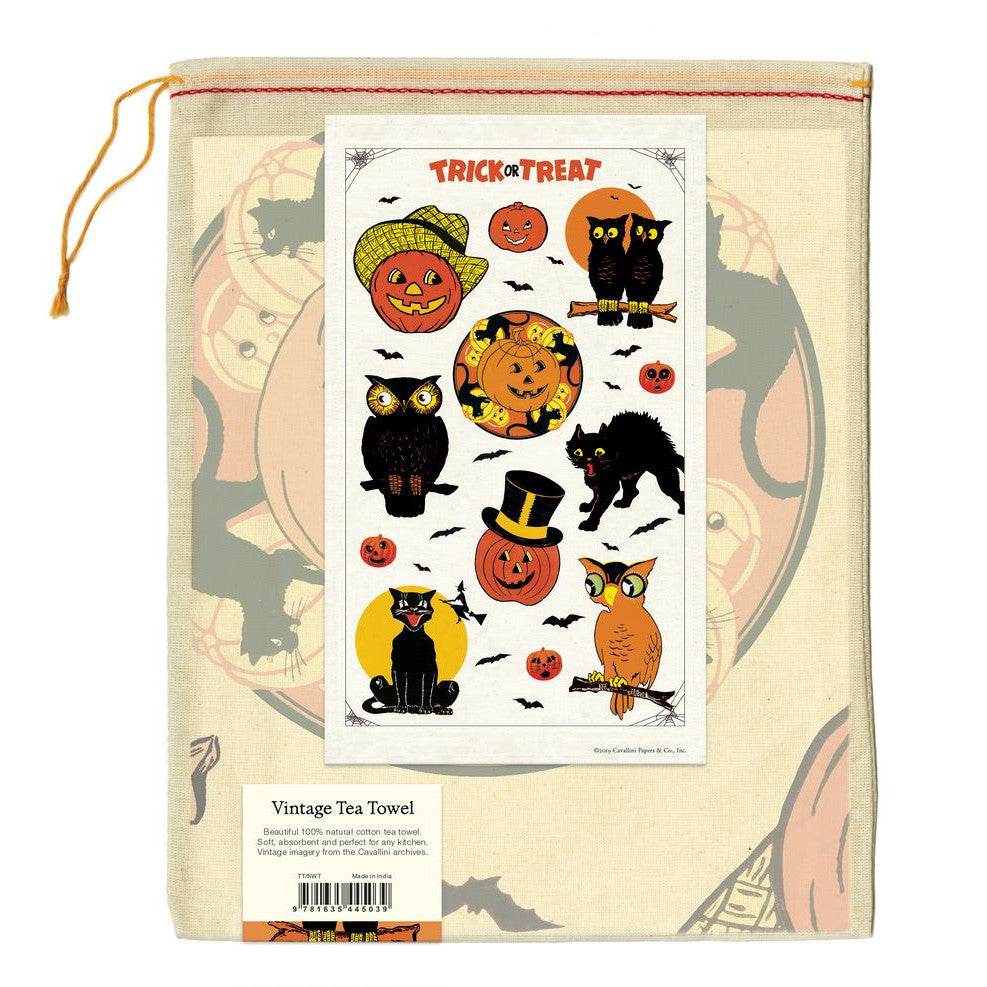 Cavallini Papers & Co.- Halloween Tea Towel