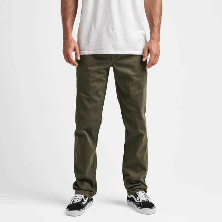 Roark- HWY 128 Straight Fit Broken Twill Jeans in Military