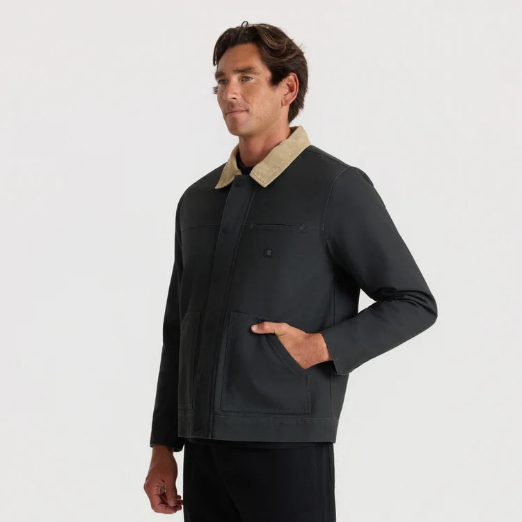 Roark- Open Roads Waxed Canvas Jacket in Onyx