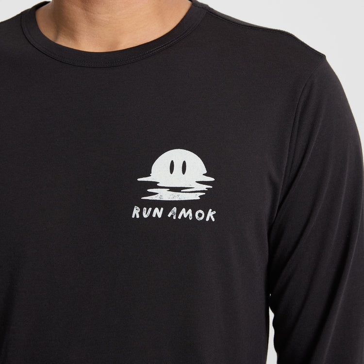 Roark- Mathis Long Sleeve Active Tee in Black