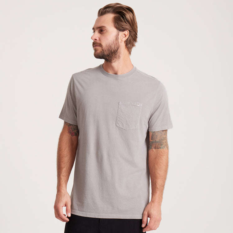 Roark- Made To Fade Short Sleeve Tee in Washed Grey