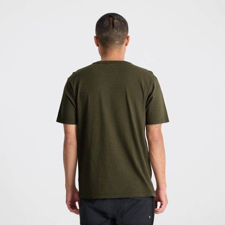 Roark- Well Worn Organic Short Sleeve Tee in Military