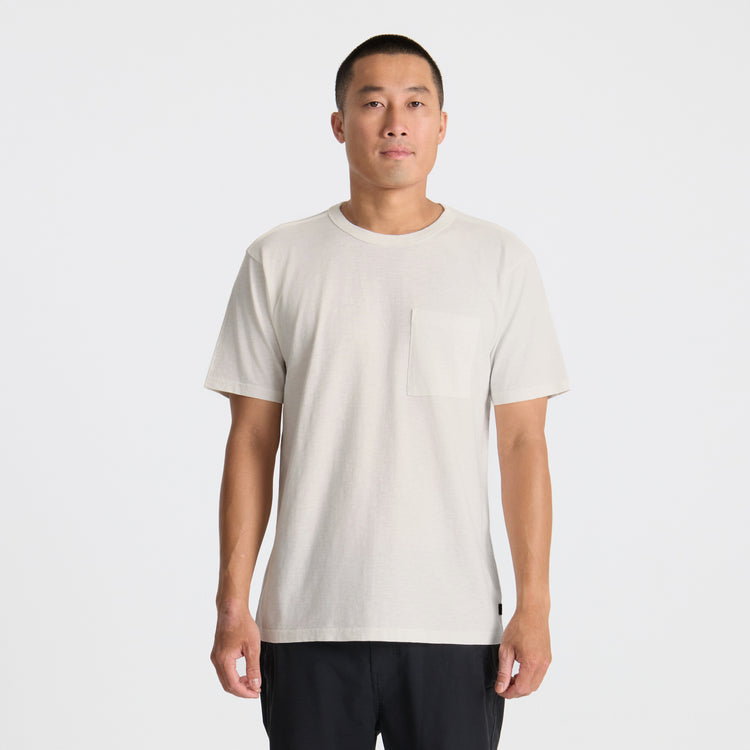 Roark- Well Worn Organic Short Sleeve Tee in Off White