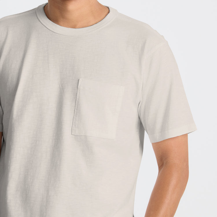 Roark- Well Worn Organic Short Sleeve Tee in Off White