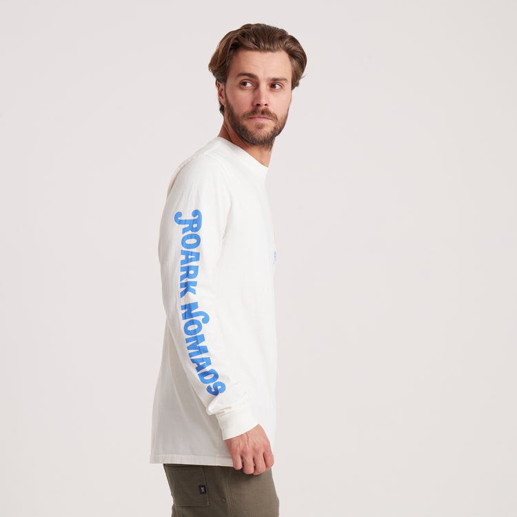 Roark- Rucksack Ramblers Premium Long Sleeve Tee in Off White
