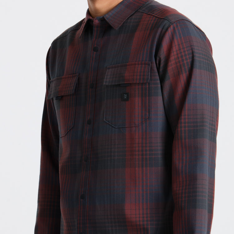 Roark- Diablo Long Sleeve Flannel in Sangria